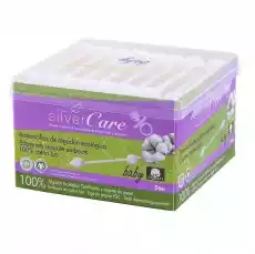 Silver Care patyczki higieniczne do uszu z bawełny organicznej dla niemowlat i dzieci 56szt Dla dziecka Akcesoria dla dzieci Pozostałe akcesoria dla dzieci