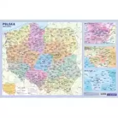 Demart Podkładka edukacyjna Mapa administracyjna Polski Biuro i firma Akcesoria biurowe Podkładki na biurko