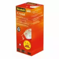 Scotch Taśma klejąca Crystal Clear 19 mm 8 szt Biuro i firma Akcesoria biurowe Artykuły papiernicze Taśmy klejące