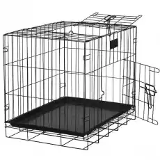 Klatka kennelowa dla zwierząt metalowy kojec dla psa kota S 60 x 50 x 42 cm Dom i ogród Artykuły zoologiczne