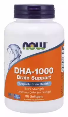 DHA1000 Brain Support 90 kapsułek NOW FOODS Zdrowie i uroda Zdrowie Witaminy minerały suplementy diety