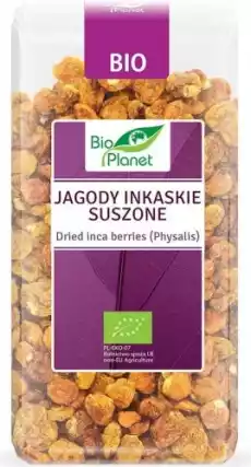 JAGODY INKASKIE SUSZONE BIO 400 g BIO PLANET Artykuły Spożywcze Bakalie i suszone owoce