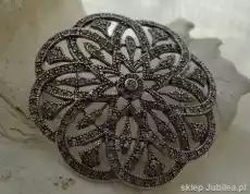 BALERINA srebrna brosza z kryształami Biżuteria i zegarki Wyroby jubilerskie Broszki