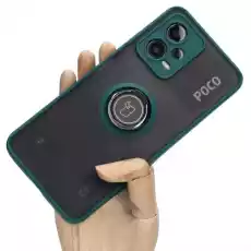 Etui Bizon Case Hybrid Ring do Xiaomi POCO X5 Redmi Note 12 5G ciemnozielone Telefony i akcesoria Akcesoria telefoniczne