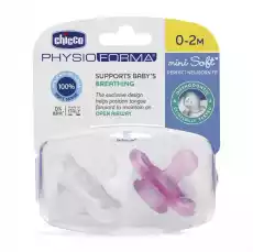 Chicco PhysioForma smoczek silikonowy uspokajający Mini Soft 02m Girl 2szt Dla dziecka Akcesoria dla dzieci