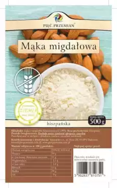 Mąka migdałowa bezglutenowa 500g PIĘĆ PRZEMIAN Artykuły Spożywcze Mąka