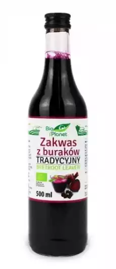 ZAKWAS Z BURAKÓW TRADYCYJNY BIO 500 ml BIO PLANET Artykuły Spożywcze Napoje