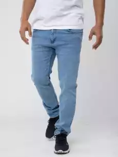 Spodnie Jeansowe Slim KL Jeans W Stitching Mustache Jasne Niebieskie Odzież obuwie dodatki Odzież męska Spodnie męskie