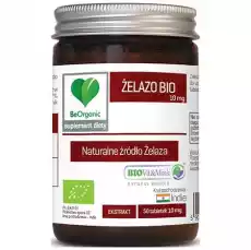 BEORGANIC ŻELAZO BIO 10 MG 50 TAB Zdrowie i uroda Zdrowie Witaminy minerały suplementy diety