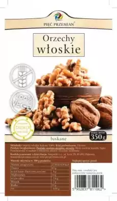 PIĘĆ PRZEMIAN Orzechy włoskie bezglutenowe 350g Artykuły Spożywcze Bakalie i suszone owoce