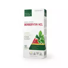 Berberyna HCL 500 mg 40 Kapsułek Medica Herbs Artykuły Spożywcze