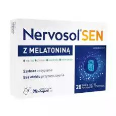 Nervosol Sen z melatoniną x 20 tabletek Zdrowie i uroda Zdrowie FarmaceutykiLeki