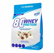 6PAK 80 Whey Protein 908g o smaku kokosowym Artykuły Spożywcze