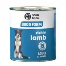 John Dog Good form karma mokra dla psa jagnięcina 800 g Dom i ogród Artykuły zoologiczne Psy