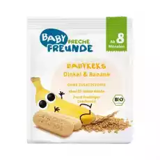 BISZKOPTY ORKISZOWE BANANOWE OD 8 MIESIĄCA BIO 100 g FRECHE FREUNDE Artykuły Spożywcze Słodycze