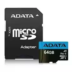 Adata microSD Premier 64GB UHS1CL10A1adapter Telefony i akcesoria