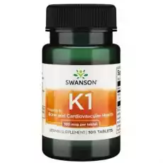 Vitamin K1 100 mcg 100 tabl Swanson Zdrowie i uroda Zdrowie Witaminy minerały suplementy diety