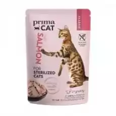 PrimaCat Classic salmon in gravy sterilized mokra karma dla kotów sterylizowanych 85 g Dom i ogród Artykuły zoologiczne Koty