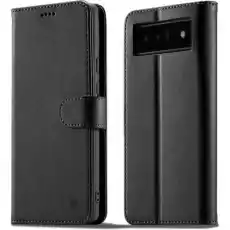 Etui Bizon Case Wallet do Google Pixel 6 czarne Telefony i akcesoria Akcesoria telefoniczne Pokrowce i kabury do telefonów