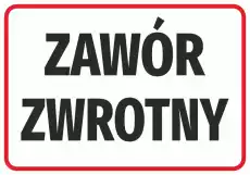 Naklejka Zawór zwrotny Biuro i firma Odzież obuwie i inne artykuły BHP Pozostałe artykuły BHP