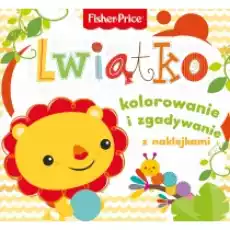 Fisher Price Kolorowanka podłogowa Lwiątko kolorowanie i zgadywanie z naklejkami Książki Dla dzieci