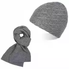 Ciepły zestaw zimowy czapka damska i szalik wełniany Odzież obuwie dodatki Galanteria i dodatki Nakrycia głowy