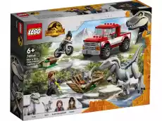 LEGO 76946 Jurassic World Schwytanie welociraptorów Blue i Bety Dla dziecka Zabawki Klocki