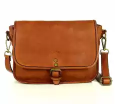 MARCO MAZZINI Włoska torebka florentine messenger leather bag na ramię brąz Odzież obuwie dodatki Galanteria i dodatki Torebki damskie