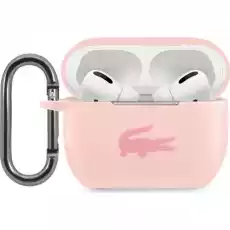 Etui Lacoste Silicone do AirPods Pro różowe Sprzęt RTV Audio Akcesoria Audio