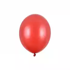 Balony lateksowe metalik czerwony 30cm 100szt Gadżety Balony