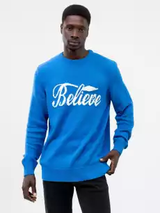 Sweter Męski Niebieski Catch Believe Odzież obuwie dodatki Odzież męska Bluzy męskie