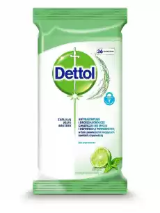 Dettol chusteczki do mycia i dezynfekcji powierzchni antybakteryjne Limonka i Mięta 36 szt Zdrowie i uroda Kosmetyki i akcesoria Pielęgnacja dłoni i stóp