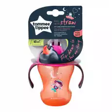 Tommee Tippee Straw Cup kubek niekapek ze słomką 6m Girl 230ml Dla dziecka Akcesoria dla dzieci