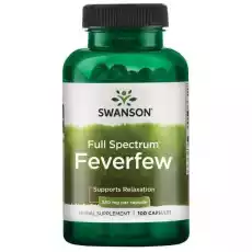 Full Spectrum Feverfew 380 mg 100 kaps Zdrowie i uroda