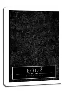 Łódź mapa dark obraz na płótnie Wymiar do wyboru 20x30 cm Dom i ogród Wyposażenie wnętrz Dekoracja Obrazy i plakaty