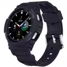 Etui z paskiem Bizon Strap Case Watch Action do Galaxy Watch 4 5 40 mm granatowe Telefony i akcesoria Akcesoria telefoniczne Etui