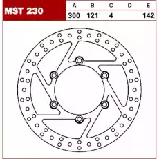 TRW Tarcza hamulcowa MST230 SUZUKI DR 800 650 XF 6 Motoryzacja Sporty Motorowe Układy Hamulcowe