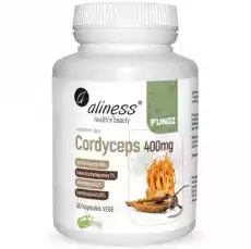 ALINESS FUNGI CORDYCEPS SINENSIS 400MG 90 KAPSUŁEK VEGE Zdrowie i uroda Zdrowie Witaminy minerały suplementy diety