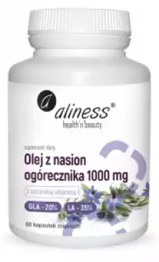 Olej z nasion ogórecznika 2035 1000 mg x 60 caps Aliness Artykuły Spożywcze