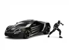 Model samochodu Marvel Avengers 124 Lykan Hypersport wraz z figurką Black Panther Gadżety