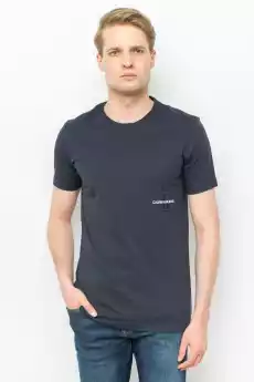 TSHIRT MĘSKI CALVIN KLEIN J30J318226 GRANATOWY Odzież obuwie dodatki Odzież męska Koszulki męskie