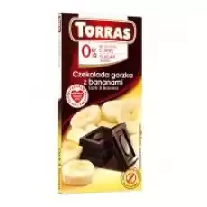 Torras Czekolada gorzka z bananami 75 g Artykuły Spożywcze Słodycze