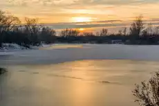 Fototapeta zachodzące słońce nad zamarzniętym jeziorem fp 2016 Dom i ogród Wyposażenie wnętrz Dekoracja Obrazy Ramy Fototapety