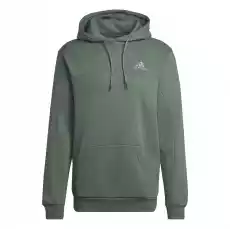 Bluza z kapturem męska adidas STADIUM FLEECE BOS zielona HM7889 Odzież obuwie dodatki Bluzy i swetry