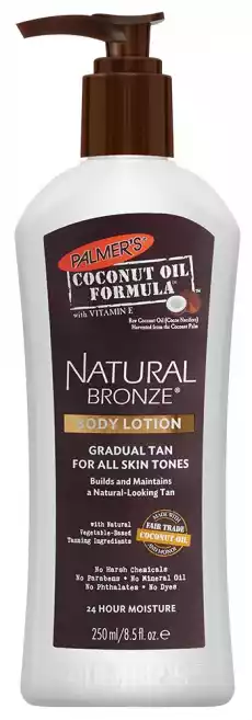 Palmers Natural Bronze brązujący balsam z olejkiem kokosowym 250ml Zdrowie i uroda Kosmetyki i akcesoria Pielęgnacja ciała