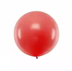 Balon okrągły czerwony duży 1m okrągły pastelowy Gadżety Balony