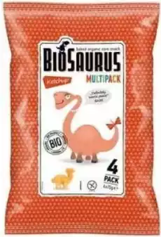 Chrupki kukurydziane Dinozaury o smaku ketchupowym bezglutenowe BIO 4x15 g BioSaurus Artykuły Spożywcze Czipsy i chrupki