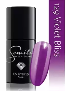 Semilac lakier hybrydowy 7ml 129 Violet Bliss Zdrowie i uroda Kosmetyki i akcesoria Manicure i pedicure Lakiery do paznokci