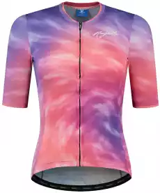 Rogelli tie dye koszulka rowerowa damska fioletowa Rozmiar 2XS Sport i rekreacja