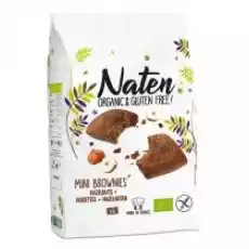 Naten Ciastka brownies z czekoladą i orzechami laskowymi bezglutenowe 170 g Bio Artykuły Spożywcze Słodycze